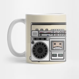 Radio cartoon illustration Mug